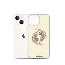 Load image into Gallery viewer, Twin Tigers iPhone Case - Cream