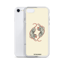 Load image into Gallery viewer, Twin Tigers iPhone Case - Cream
