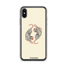 Load image into Gallery viewer, Twin Tigers iPhone Case - Cream