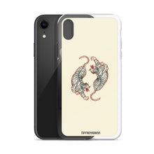 Load image into Gallery viewer, Twin Tigers iPhone Case - Cream