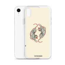 Load image into Gallery viewer, Twin Tigers iPhone Case - Cream