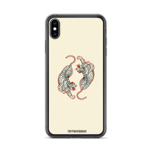 Load image into Gallery viewer, Twin Tigers iPhone Case - Cream
