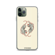 Load image into Gallery viewer, Twin Tigers iPhone Case - Cream
