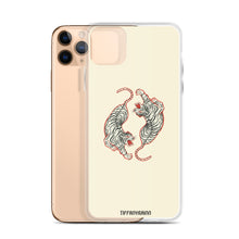 Load image into Gallery viewer, Twin Tigers iPhone Case - Cream
