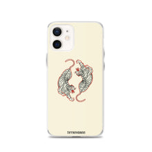 Load image into Gallery viewer, Twin Tigers iPhone Case - Cream
