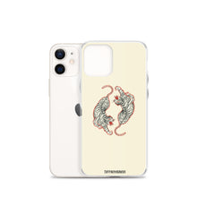 Load image into Gallery viewer, Twin Tigers iPhone Case - Cream
