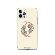 Load image into Gallery viewer, Twin Tigers iPhone Case - Cream
