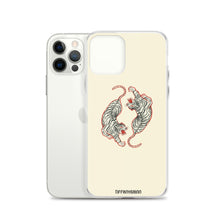 Load image into Gallery viewer, Twin Tigers iPhone Case - Cream
