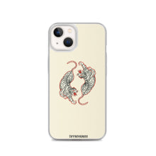 Load image into Gallery viewer, Twin Tigers iPhone Case - Cream
