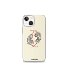 Load image into Gallery viewer, Twin Tigers iPhone Case - Cream
