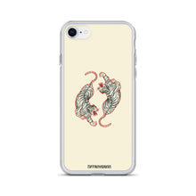 Load image into Gallery viewer, Twin Tigers iPhone Case - Cream
