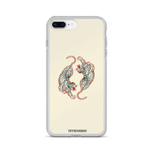 Load image into Gallery viewer, Twin Tigers iPhone Case - Cream
