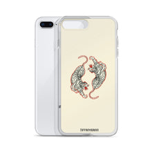 Load image into Gallery viewer, Twin Tigers iPhone Case - Cream
