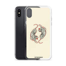 Load image into Gallery viewer, Twin Tigers iPhone Case - Cream
