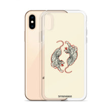 Load image into Gallery viewer, Twin Tigers iPhone Case - Cream
