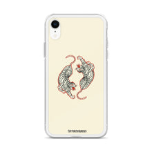 Load image into Gallery viewer, Twin Tigers iPhone Case - Cream
