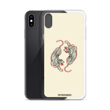 Load image into Gallery viewer, Twin Tigers iPhone Case - Cream
