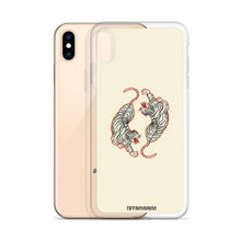 Load image into Gallery viewer, Twin Tigers iPhone Case - Cream
